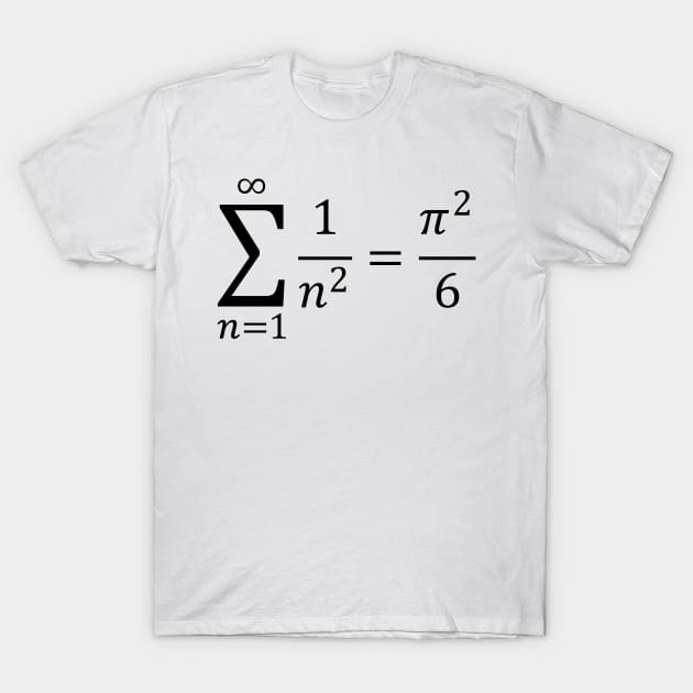 Sum Of Inverse Squared Numbers - Math And Algebra Basics T-Shirt by ScienceCorner